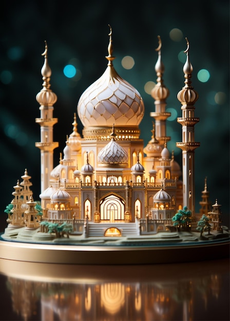 Realistic 3D mosque ornament