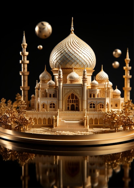 Realistic 3D mosque ornament