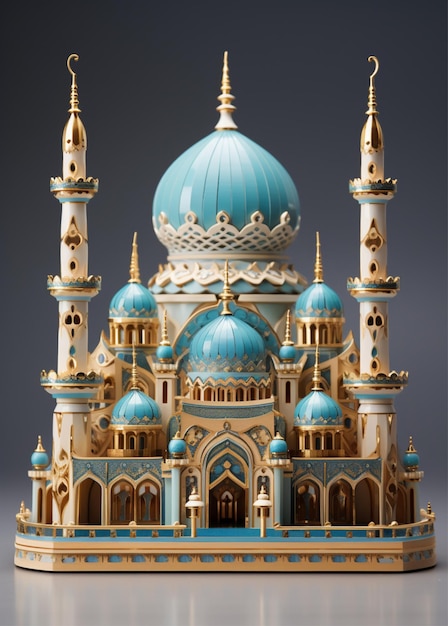 Realistic 3D mosque ornament