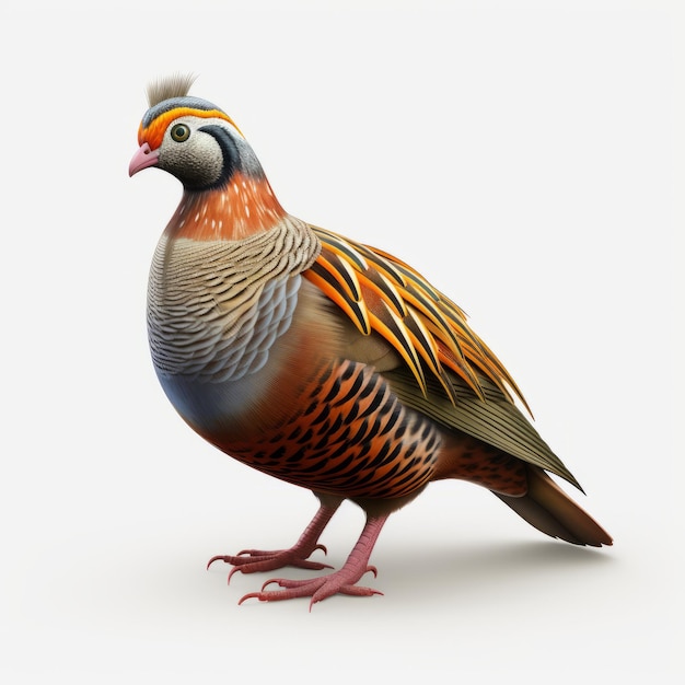 Realistic 3d Partridge Clipart With Multidimensional Shading