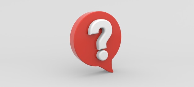 Realistic 3d question mark design background