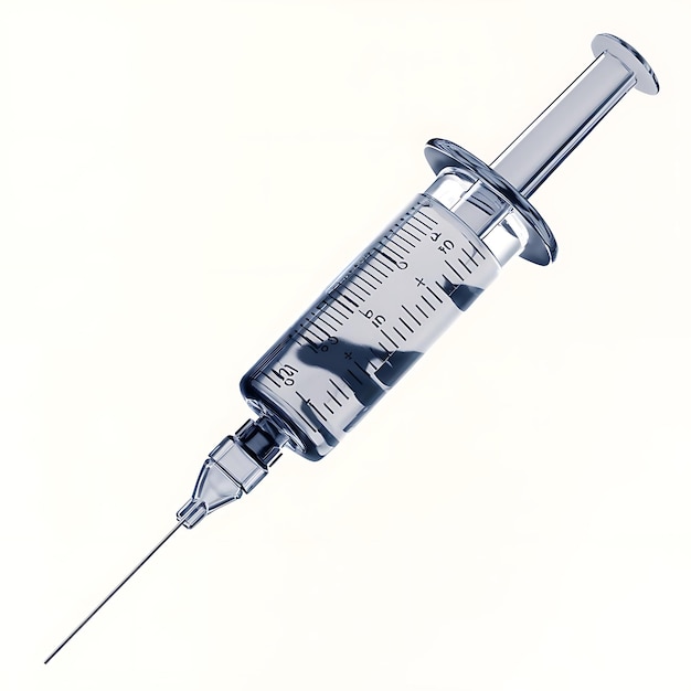 Photo a realistic 3d render of the syringe