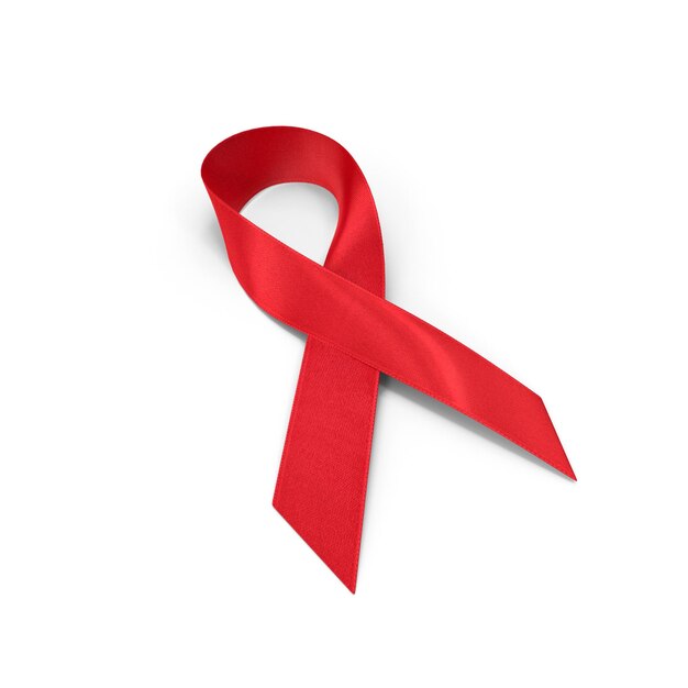 Photo a realistic 3d ribbon in white to raise awareness about cancer and promote its prevention detection