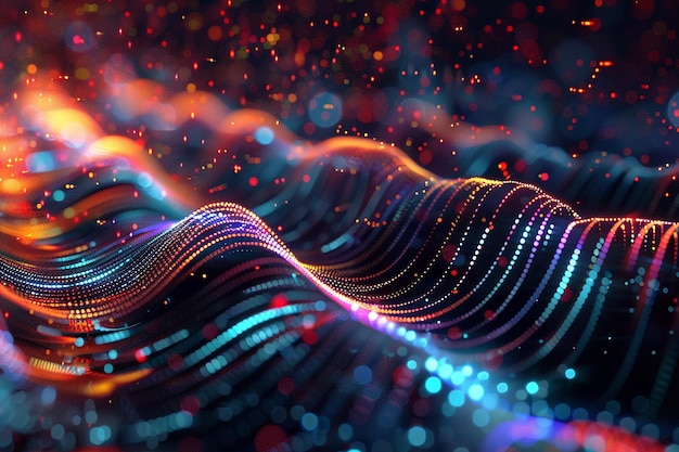 Realistic 3D Sound Wave Background