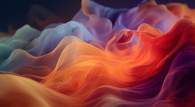 Realistic abstract landscape wallpaper in light orange and dark purple color style Generative AI