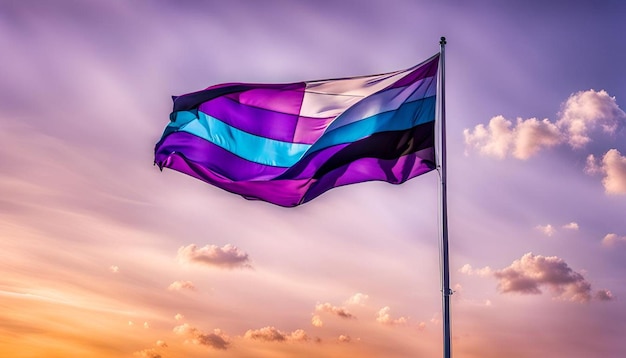 Photo realistic asexual pride flag