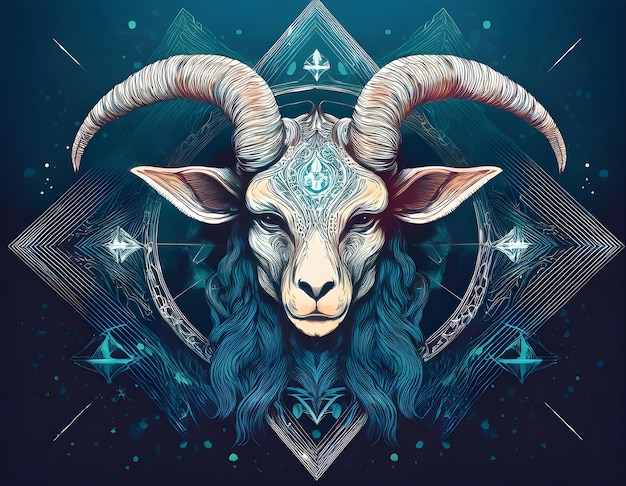 Photo realistic astrology aries zodiac sign