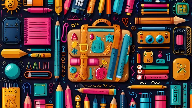 Realistic back to school background