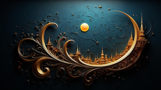 realistic background for Islamic Ramadan celebration