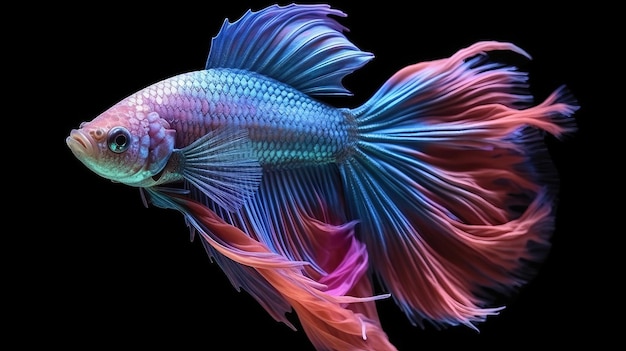 Realistic beautiful betta fish