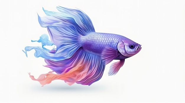 Realistic beautiful betta fish