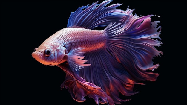 Realistic beautiful betta fish