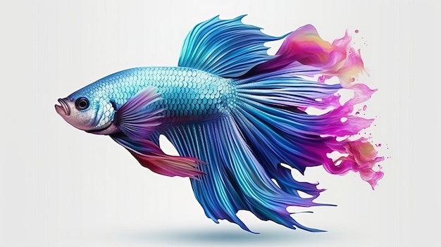 Realistic beautiful betta fish