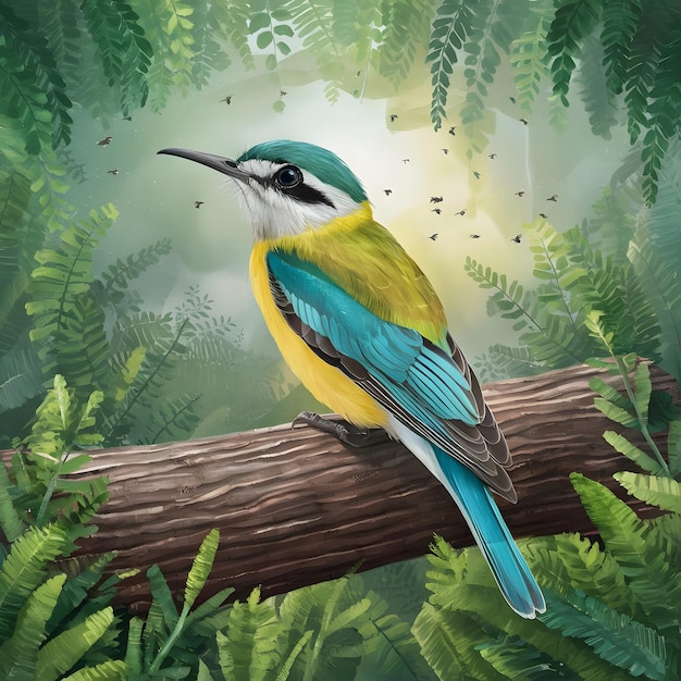 Realistic beautiful bird image Ai generated