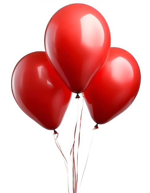 Realistic beautiful red balloons