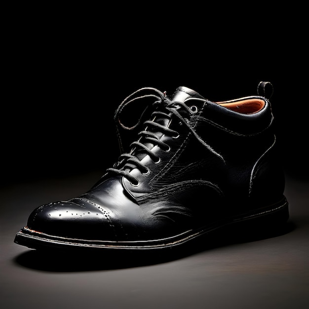 Photo realistic black shoes