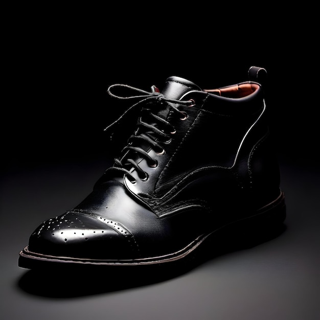 Photo realistic black shoes