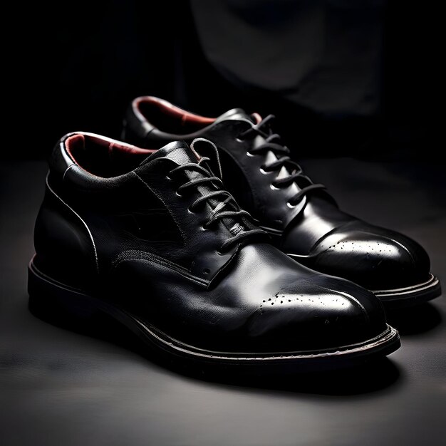 Photo realistic black shoes