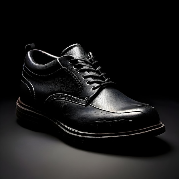 Photo realistic black shoes