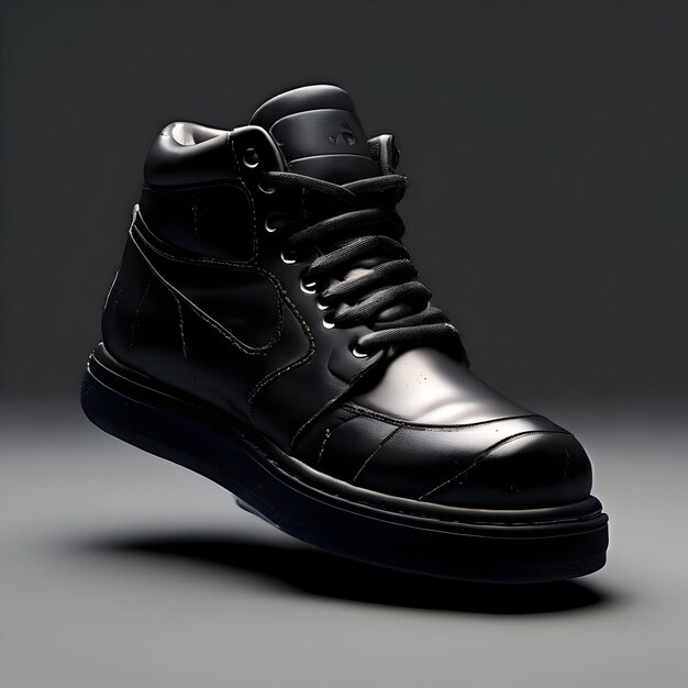 Photo realistic black shoes