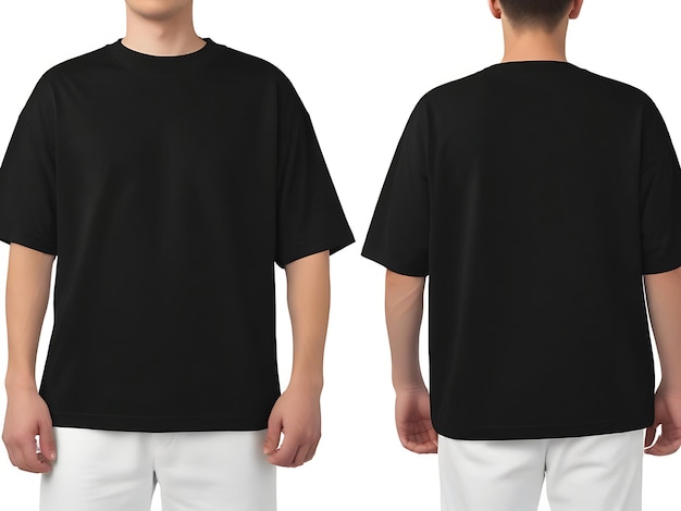 Realistic Black TShirt Mockup for Men Ideal for Fashion Previews