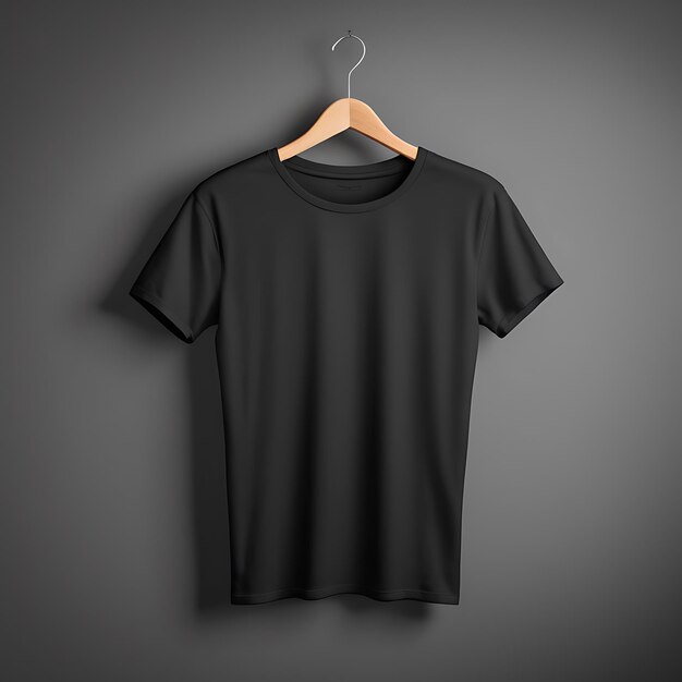 Photo realistic black tshirt mockup