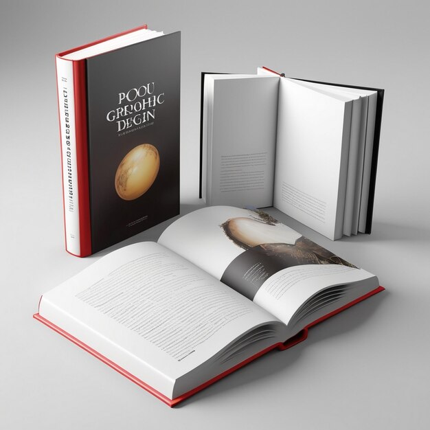 Photo realistic book cover mockup presentation