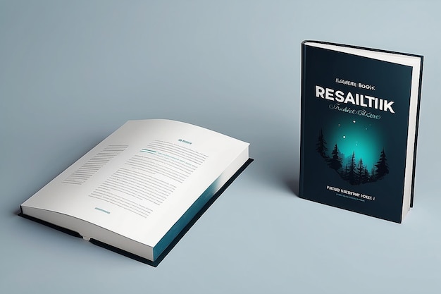 Photo realistic book cover presentation