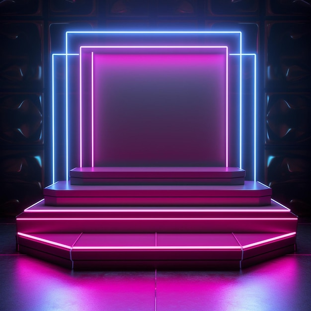 Realistic bright neon lights background