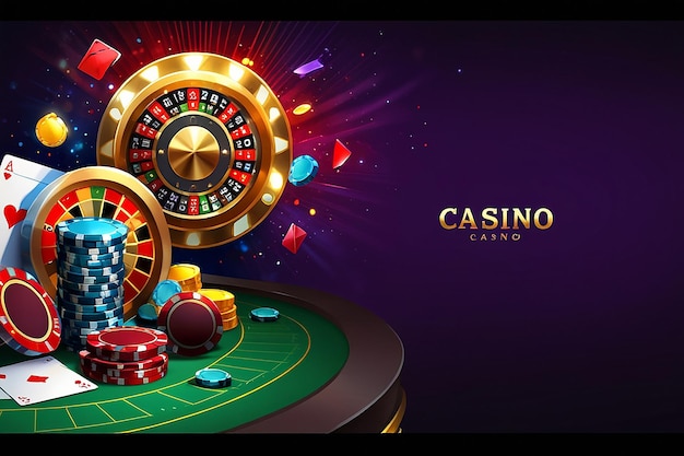 Realistic Casino Elements Background