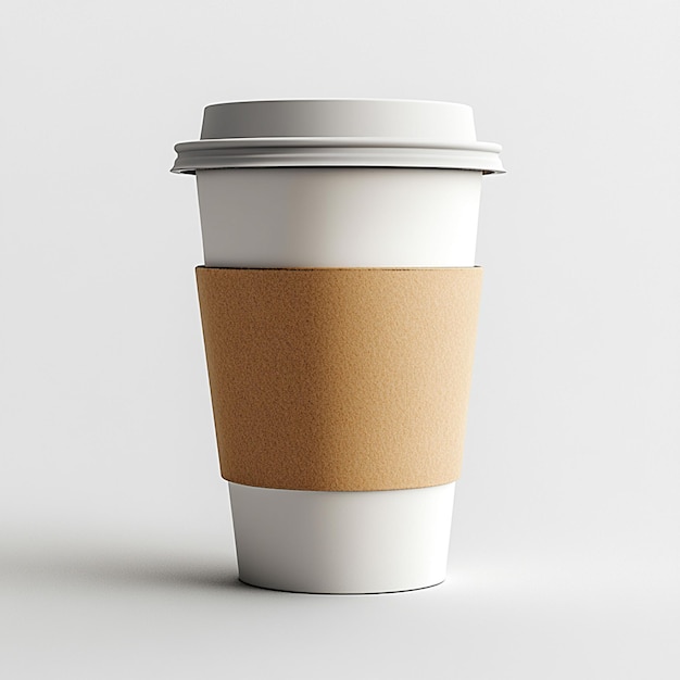 Realistic Ceramic Coffee Cup Mockup with Customizable DesignHighResolution Textures and isolated Background