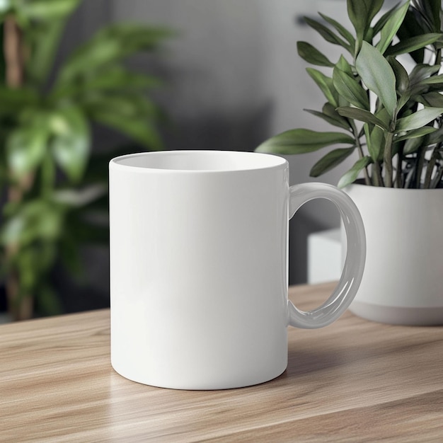 Realistic Ceramic Coffee Cup Mockup with Customizable DesignHighResolution Textures and isolated Background