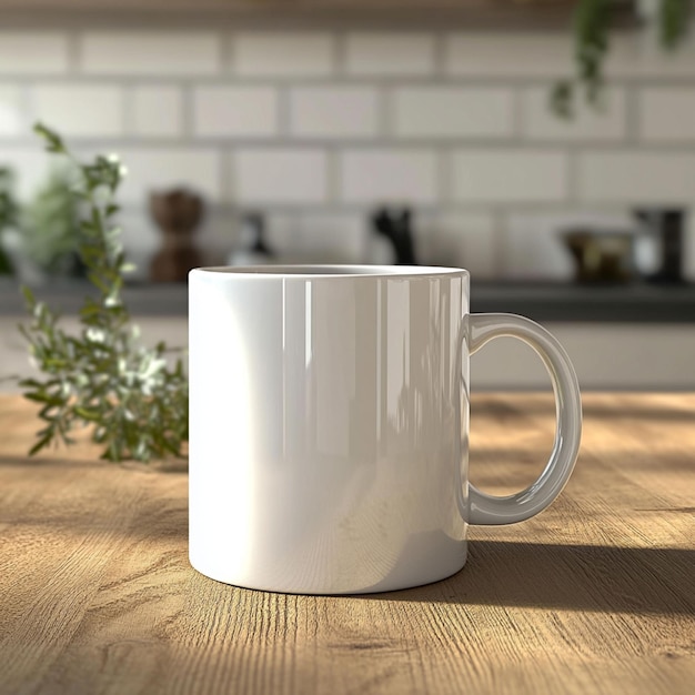 Realistic Ceramic Coffee Cup Mockup with Customizable DesignHighResolution Textures and isolated Background