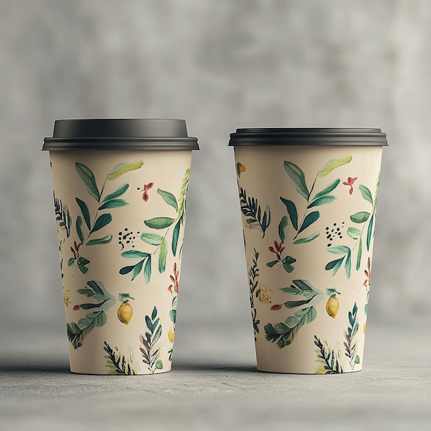 Realistic Ceramic Coffee Cup Mockup with Customizable DesignHighResolution Textures and isolated Background