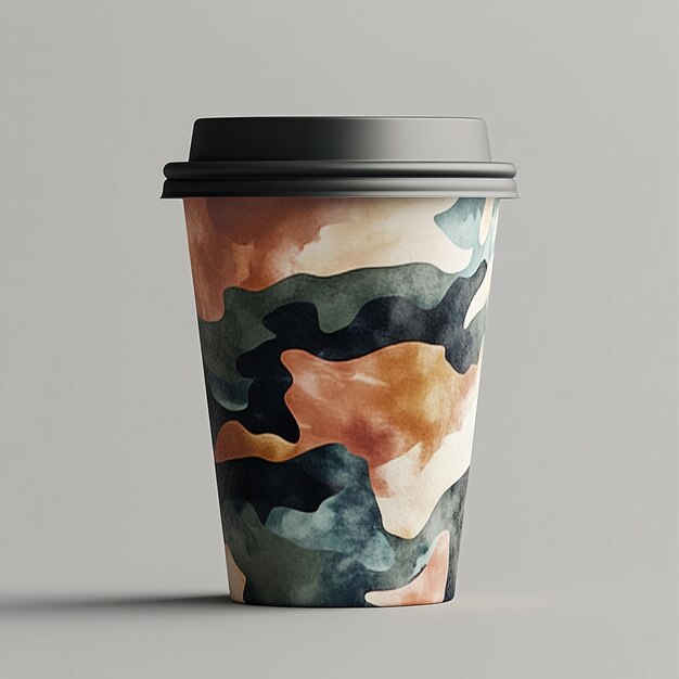 Photo realistic ceramic coffee cup mockup with customizable designhighresolution textures and isolated background