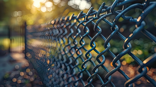 Photo realistic chainlink fence