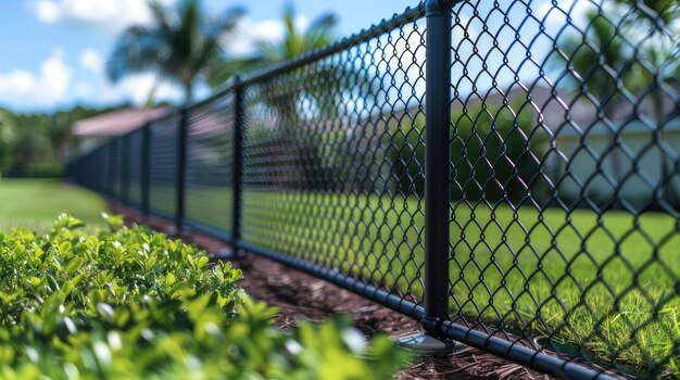 Photo realistic chainlink fence