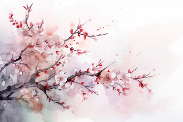 Realistic cherry blossom background High Quality Pink Petals Floral Art Cherry Blooms Scenery Japane