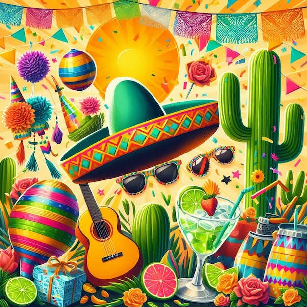 realistic Cinco de Mayo background wallpaper