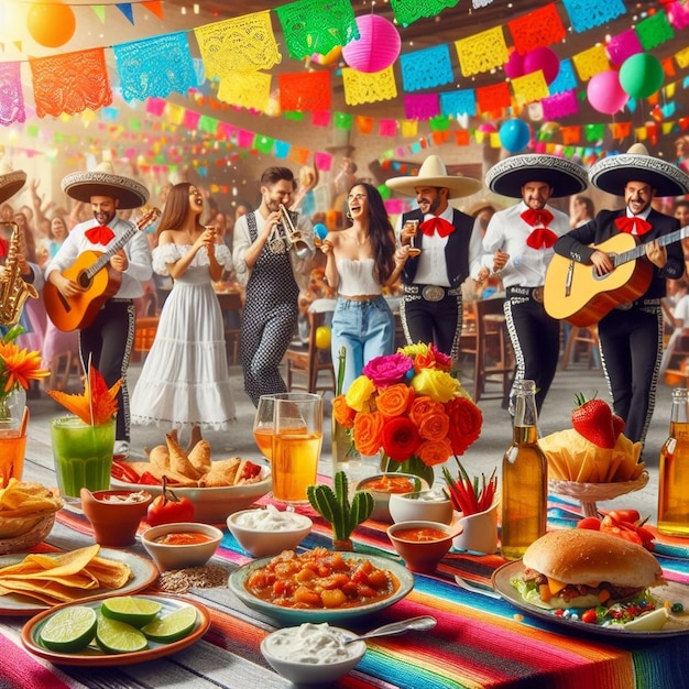 realistic Cinco de Mayo background wallpaper