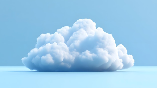 a realistic cloud on blue limbo background