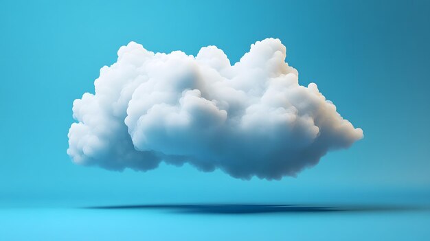 a realistic cloud on blue limbo background