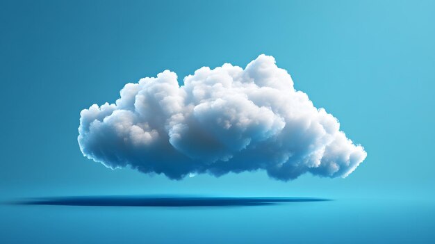 a realistic cloud on blue limbo background