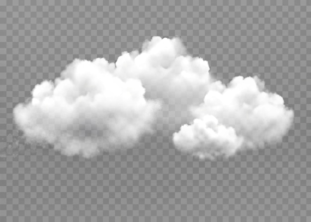 Realistic cloud on transparentCloud png isolated on transparent backgroundA cloud that is on a white background