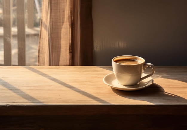 realistic coffee cup on aesthetic background