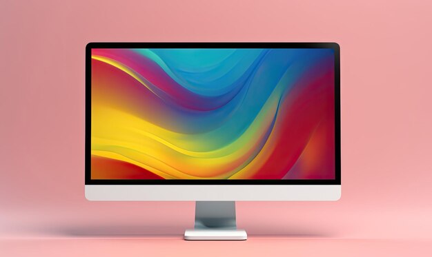 Photo realistic computer monitor mockup