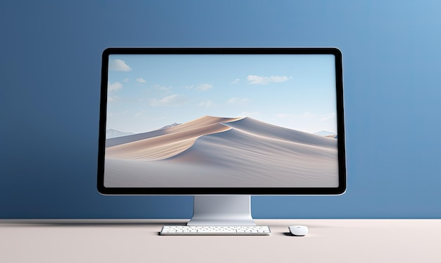 Photo realistic computer monitor mockup