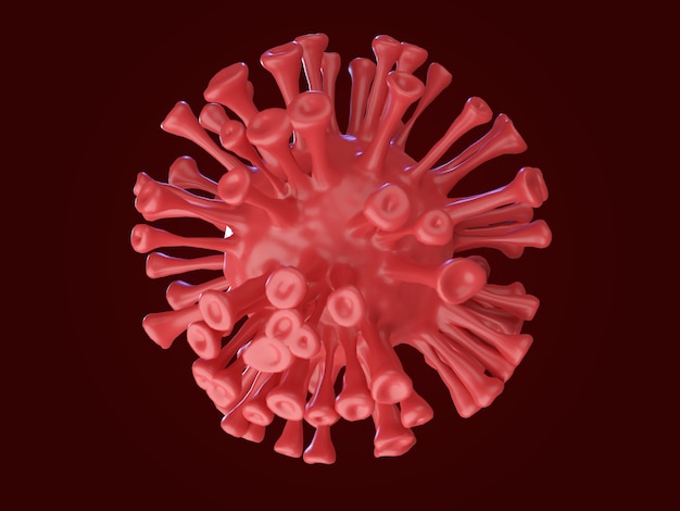 Realistic coronavirus background 3d rendering