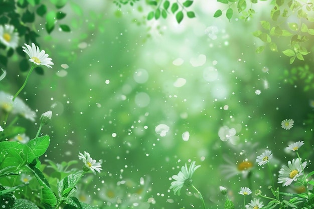 Realistic daisies spring sale background