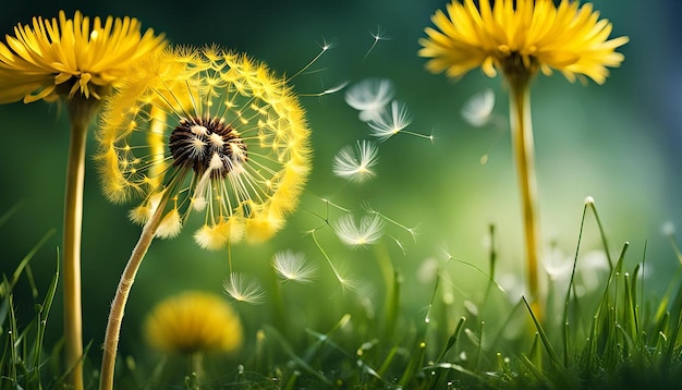 Realistic dandelion